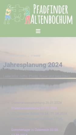 Vorschau der mobilen Webseite dpsg-altenbochum.de, Deutsche Pfadfinderschaft Sankt Georg (DPSG) - Stamm Altenbochum
