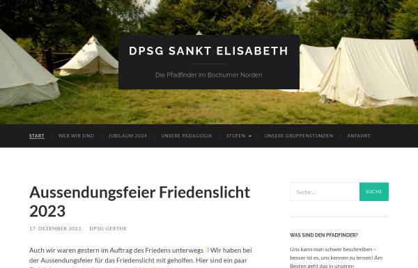 Vorschau von www.dpsg-gerthe.de, Deutsche Pfadfinderschaft Sankt Georg (DPSG) - Stamm Geschwister Scholl, Bochum-Hiltrop