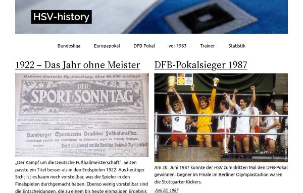 Vorschau von www.hsv-history.de, HSV-History