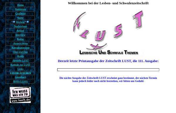 Vorschau von www.lust-zeitschrift.de, Lust Magazin