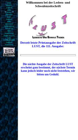 Vorschau der mobilen Webseite www.lust-zeitschrift.de, Lust Magazin
