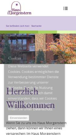 Vorschau der mobilen Webseite www.haus-morgenstern.de, Haus Morgenstern