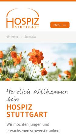 Vorschau der mobilen Webseite www.hospiz-stuttgart.de, Hospiz Stuttgart