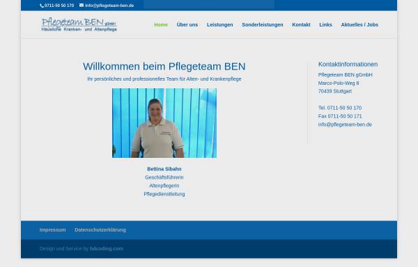 Vorschau von www.pflegeteam-ben.de, Pflegeteam BEN
