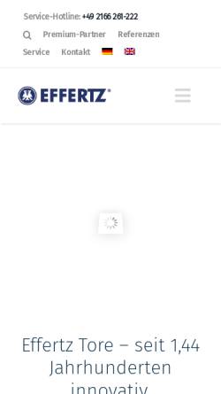 Vorschau der mobilen Webseite www.effertz.de, Effertz Tore GmbH