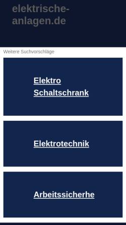 Vorschau der mobilen Webseite www.elektrische-anlagen.de, Schiefer & Ercklentz GmbH & Co. KG