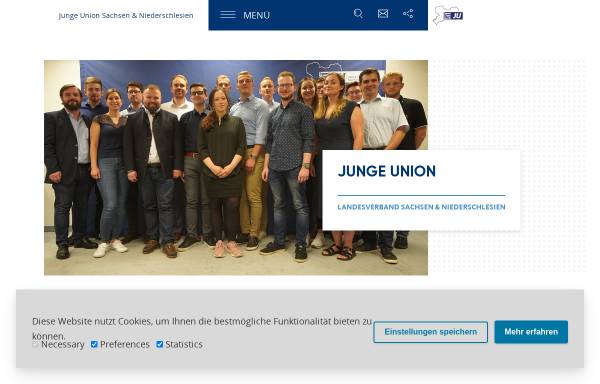 Vorschau von www.ju-sachsen.de, Junge Union Sachsen und Niederschlesien