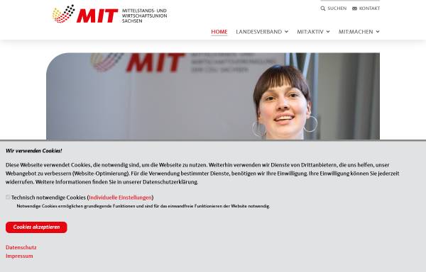 Vorschau von www.mit-sachsen.de, Mittelstandsvereinigung der CDU