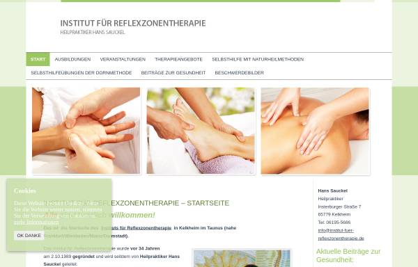 Vorschau von www.fuss-reflex.de, Institut für Reflexzonentherapie