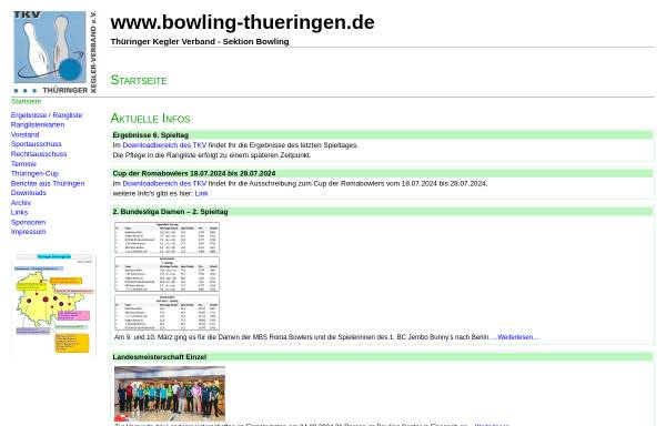Vorschau von bowling-thueringen.de, Sektion Bowling im Thüringer Kegler Verband e. V.