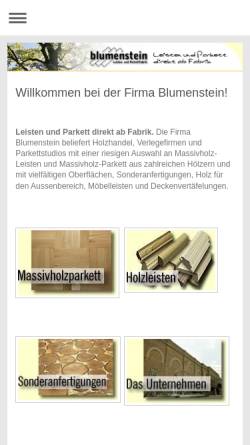 Vorschau der mobilen Webseite www.blumenstein-leisten.de, Blumenstein Leistenfabrikation GmbH