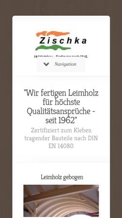 Vorschau der mobilen Webseite www.zischka-bb.de, Holzleimbau Zischka, Inh. Hans Zischka