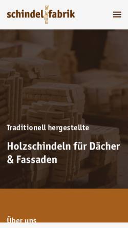 Vorschau der mobilen Webseite www.holzschindeln.ch, Peter Müller AG
