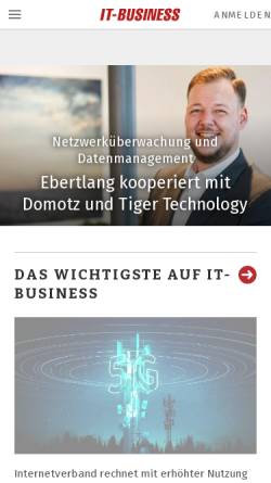 Vorschau der mobilen Webseite www.it-business.de, IT-Business
