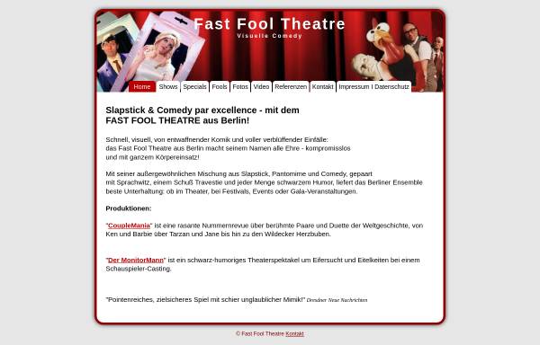 Vorschau von www.fastfooltheatre.de, Fast Fool Theatre