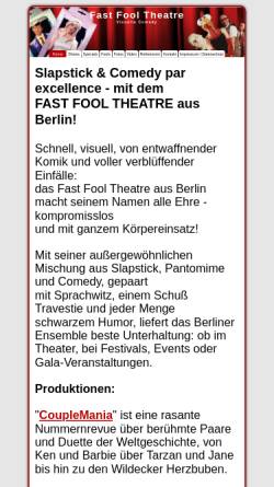 Vorschau der mobilen Webseite www.fastfooltheatre.de, Fast Fool Theatre