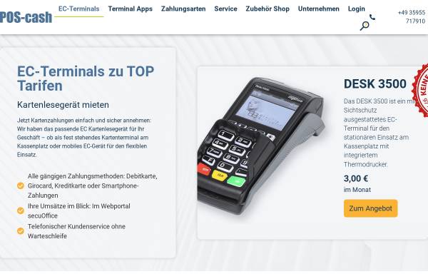 Vorschau von pos-cash.de, Hp.weber GmbH & Co
