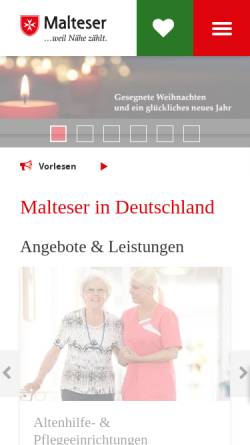 Vorschau der mobilen Webseite www.malteser.de, Landshuter Malteser