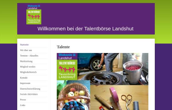 Vorschau von www.talentboerse-landshut.de, Talentbörse Landshut