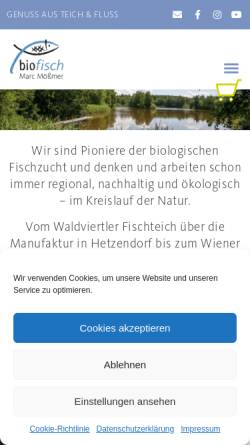 Vorschau der mobilen Webseite www.biofisch.at, Arbeitsgemeinschaft Bio-Fisch