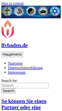 Vorschau der mobilen Webseite www.lfvbaden.de, Landesfischereiverband Baden