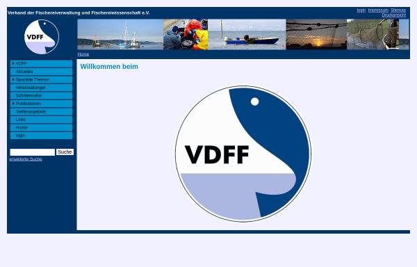 Vorschau von www.vdff-fischerei.de, Verband Deutscher Fischereiverwaltungsbeamter und Fischereiwissenschaftler e.V.