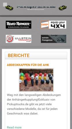 Vorschau der mobilen Webseite www.pickuptrucks.de, Mitsubishi L200 Pickup