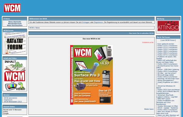 Vorschau von www.wcm.at, WCM - Computerzeitung für Österreich
