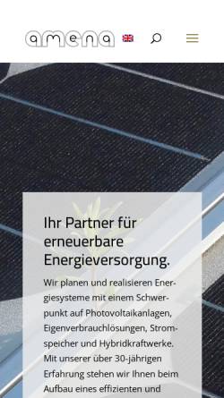 Vorschau der mobilen Webseite www.amena.ch, Amena - Angewandte Mess- und Energietechnik AG