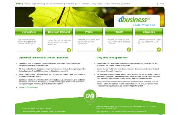 Vorschau von www.dbusiness.de, digital business and printing GmbH