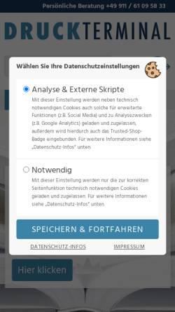 Vorschau der mobilen Webseite www.druckterminal.de, KDD GmbH