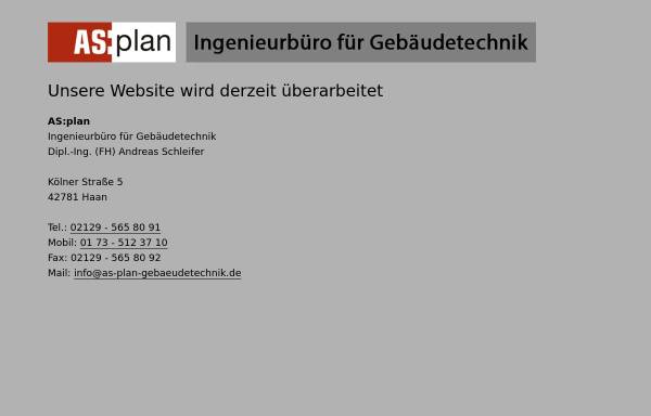 Vorschau von www.as-plan-gebaeudetechnik.de, Schleifer, Andreas
