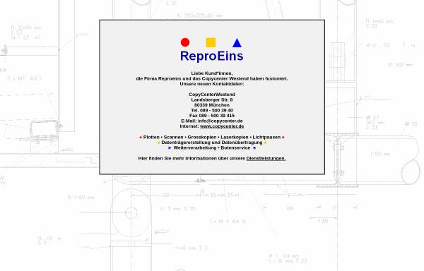 Vorschau von www.reproeins.de, ReproEins GbR - Boris Ristow & Carlos Hosemann