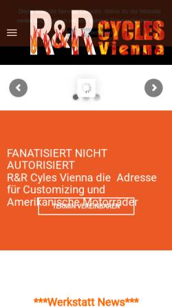 Vorschau der mobilen Webseite rr-cycles-vienna.at, R & R Cycles Vienna