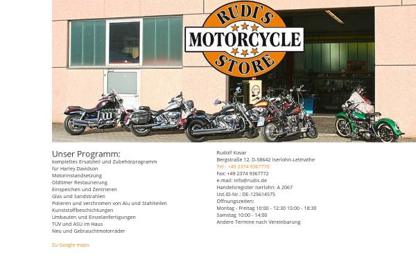 Vorschau von www.rudis.de, Rudis Motorcycle Store