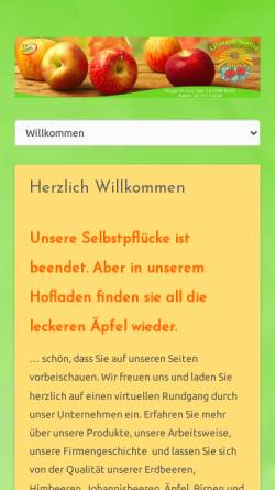 Vorschau der mobilen Webseite wp.obstgut-seelitz.de, Obstgut Seelitz