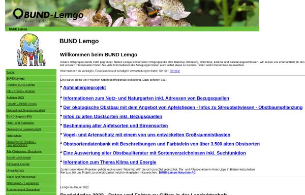 Vorschau von www.bund-lemgo.de, Bund für Umwelt und Naturschutz - Ortsgruppe Lemgo