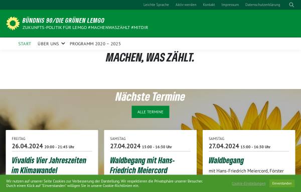 Vorschau von www.gruene-lemgo.de, Bündnis 90/Die Grünen Lemgo