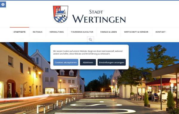 Vorschau von www.wertingen.de, Stadt Wertingen