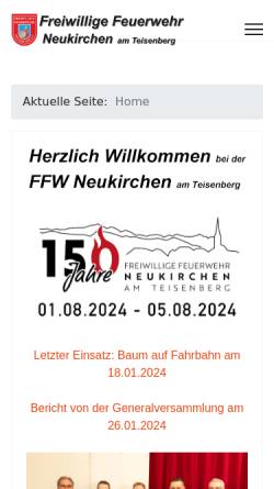 Vorschau der mobilen Webseite www.fw-neukirchen.de, Freiwillige Feuerwehr Neukirchen