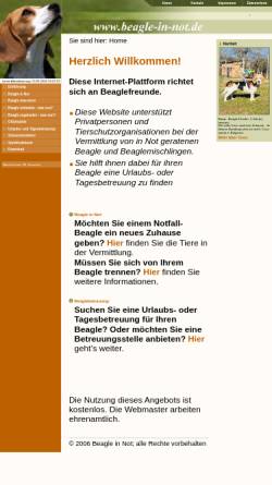 Vorschau der mobilen Webseite www.beagle-in-not.de, Beagle-entlaufen.de