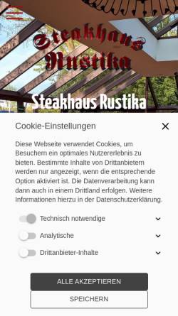 Vorschau der mobilen Webseite www.steakhaus-rustika.de, Steakhaus Rustika, Kaldenkirchen