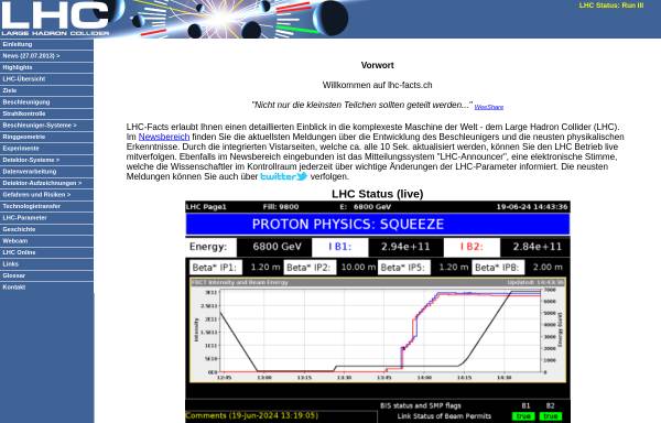 Vorschau von www.lhc-facts.ch, LHC - Large Hadron Collider