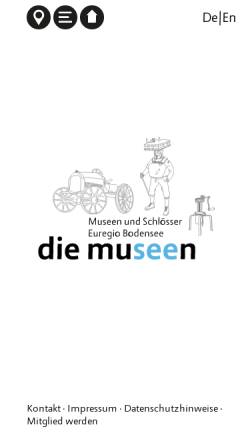 Vorschau der mobilen Webseite www.bodenseemuseen.org, Museen und Schlösser Euregio Bodensee e.V.