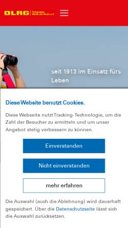 Vorschau der mobilen Webseite woerth.dlrg.de, DLRG OG Wörth