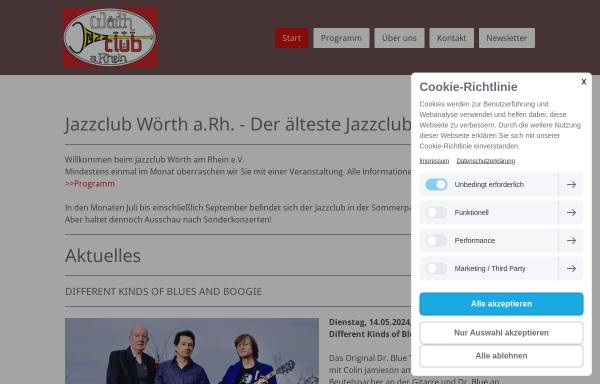 Vorschau von www.jazzclub-woerth.de, Jazzclub Wörth