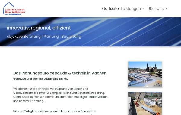 Vorschau von www.ge-wa.de, Ingenieurbüro Gebäude und Technik - Georg Waltermann