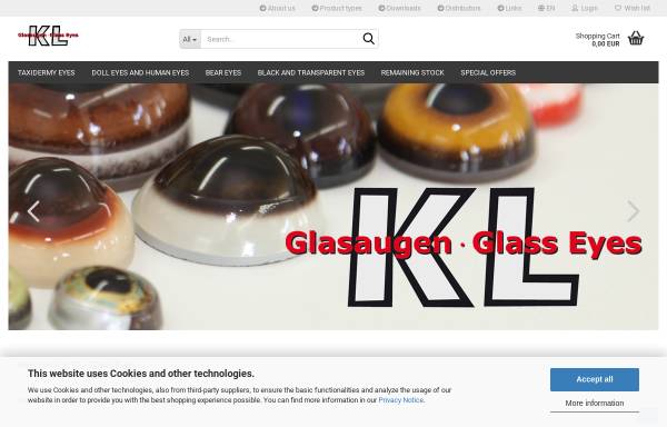 Vorschau von www.kl-glasaugen.de, KL Glasaugen