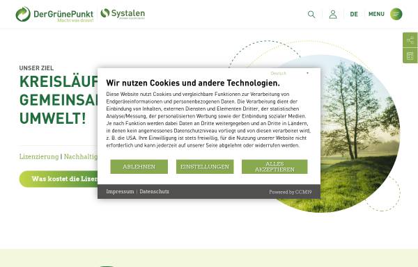 Vorschau von www.gruener-punkt.de, Duales System Deutschland AG