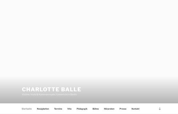 Vorschau von www.charlotte-balle.de, Balle, Charlotte